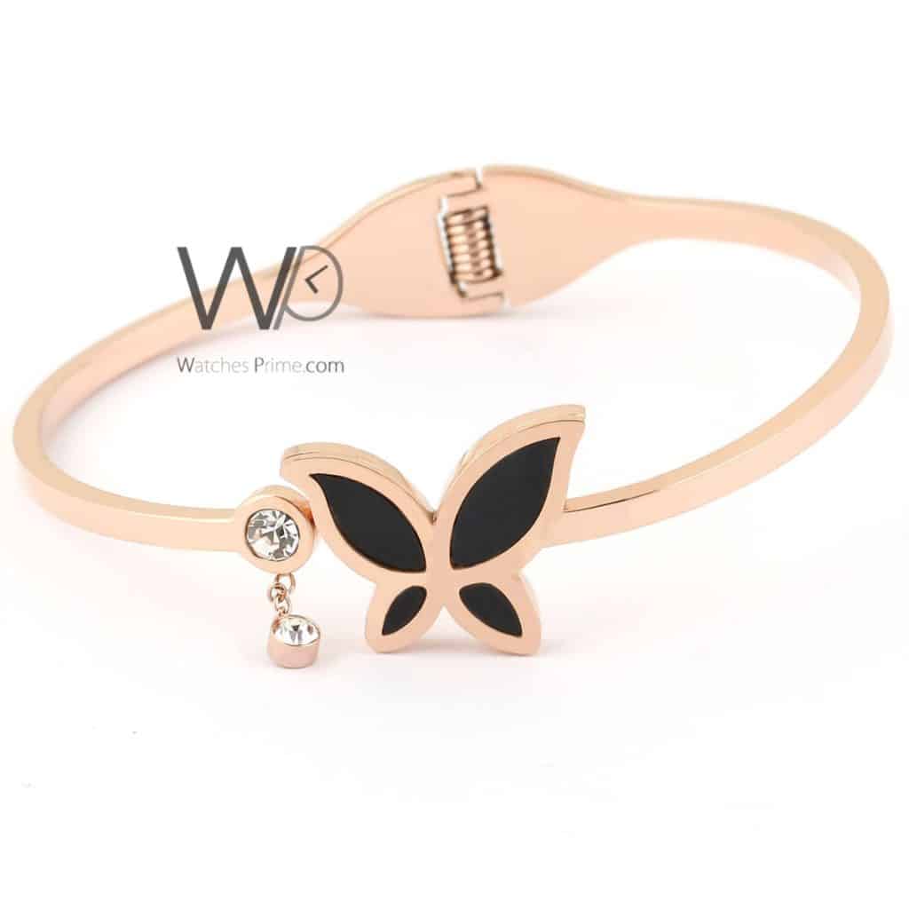 Butterfly bracelet rose gold metal for women | Watches Prime