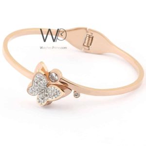 Butterfly women bracelet metal rose gold