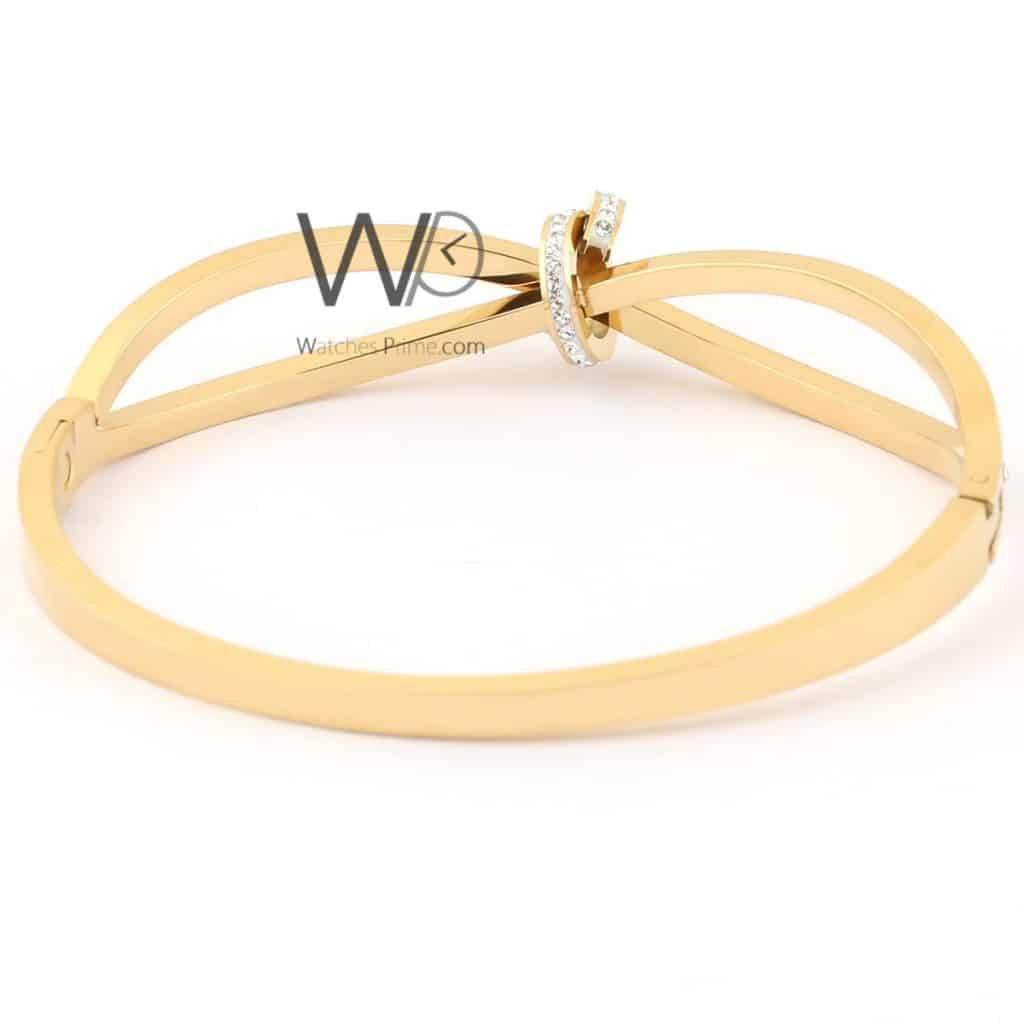 Knot women bracelet gold stainless steel | Watches Prime