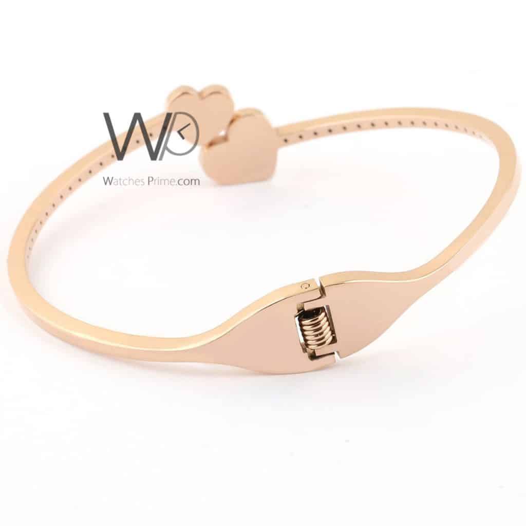 Hearts metal rose gold women bracelet | Watches Prime