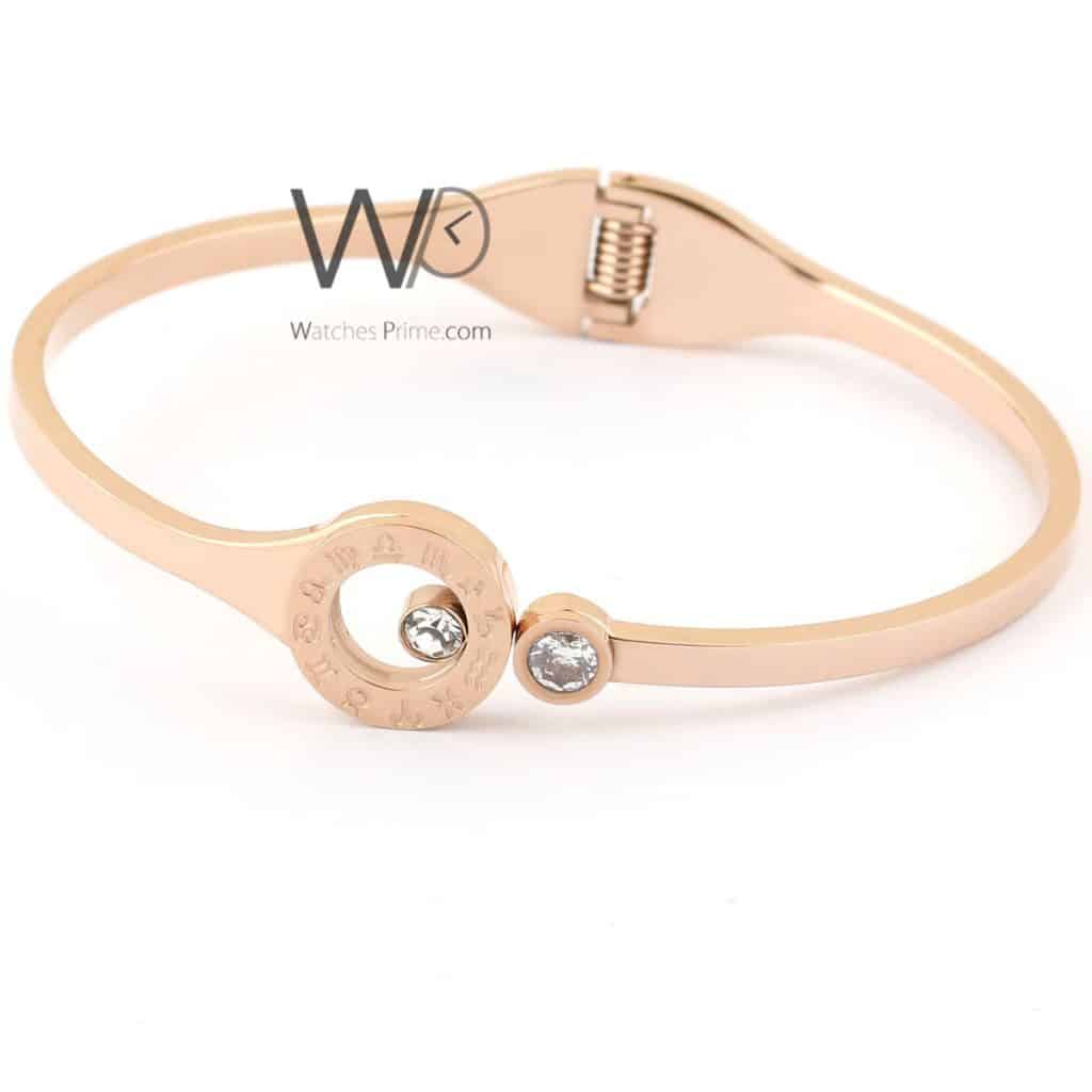Women bracelet with diamonds rose gold metal | Watches Prime