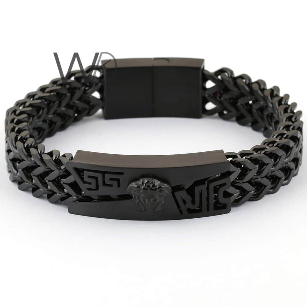 Versace metal black men's bracelet | Watches Prime