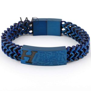 Hermes metal blue men's bracelet
