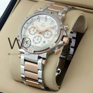 Guess Collection chronograph watch, elegant white dial