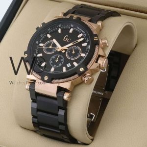 Guess Collection chronograph watch, bold black dial