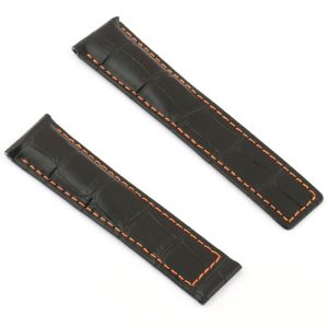 Tag heuer leather black watch band