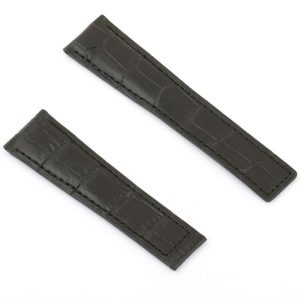 Tag heuer black leather watch band