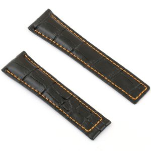 Tag heuer watch band black leather