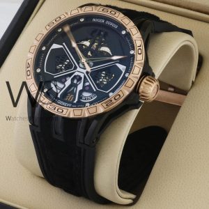Roger Dubuis men's watch, durable black rubber strap