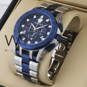 Versace men's watch chronograph with blue dial |