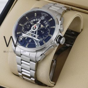 TAG Heuer chronograph, deep blue dial for men