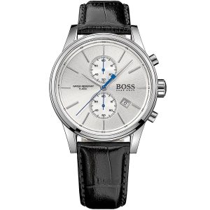 1513282 hugo boss watch men black leather jet
