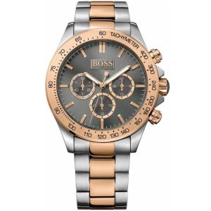 1513339 hugo boss watch men silver rose gold metal ikon