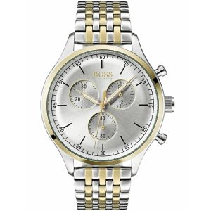 1513654 hugo boss watch men gold silver metal companion