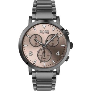 1513695 hugo boss watch men gray metal spirit
