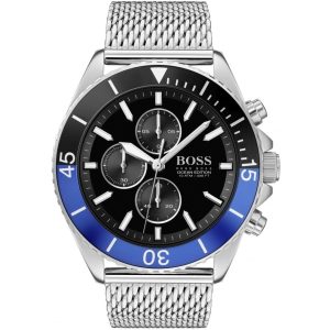 1513742 hugo boss watch silver metal ocean edition