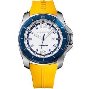 1791115 tommy hilfiger watch men yellow rubber windsurf