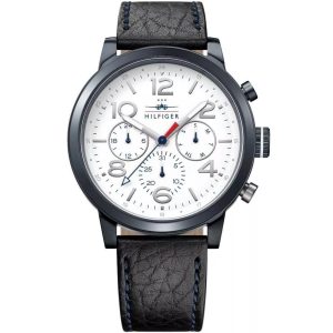 1791235 tommy hilfiger watch men black leather jake