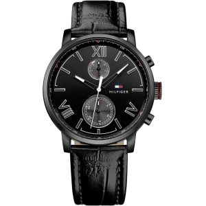 1791310 tommy hilfiger watch men black men leather alden