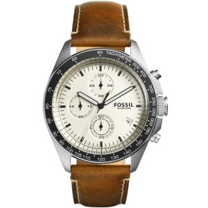 Ch3023 fossil watch men brown leather sport 54