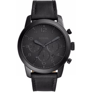 Fs5157 fossil watch men black leather pilot 54