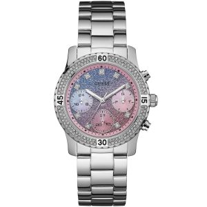W0774l1 guess watch women silver metal confetti