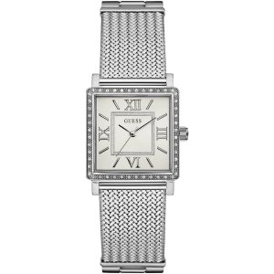 W0826l1 guess watch women silver metal highline