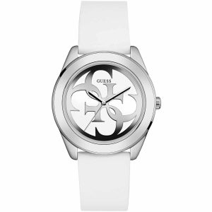 W0911l1 guess watch women white rubber g twist