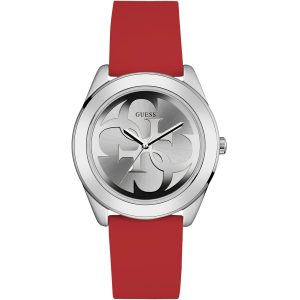 W0911l9 guess watch women red rubber g twist