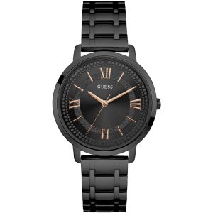 W0933l4 guess watch women black metal montauk