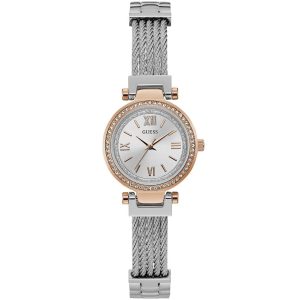 W1009l4 guess watch women silver metal mini soho