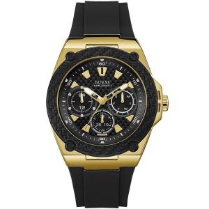 W1049g5 guess watch men black rubber legacy
