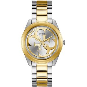W1082l5 guess watch women silver gold metal g twist