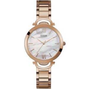 W1090l2 guess watch women rose gold metal opal