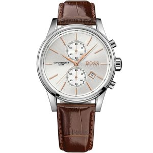 1513280 hugo boss watch men brown leather jet