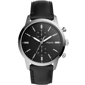 Fs5396 fossil watch men black leather townsman