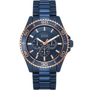 W0172g6 guess watch men blue metal chaser