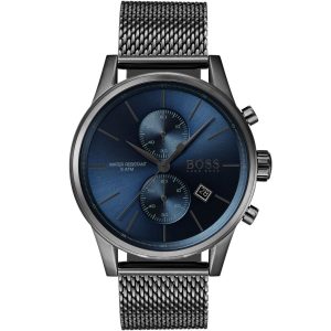1513677 hugo boss watch men gray metal stainless steel jet