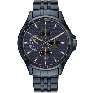 1791618 tommy hilfiger watch men blue metal stainless steel shawn