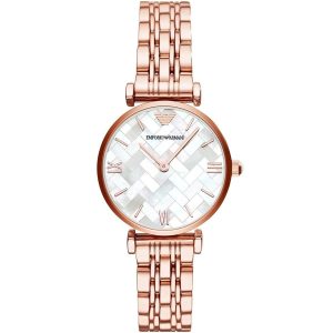 Ar11110 emporio armani watch women rose gold metal stainless steel gianni t bar