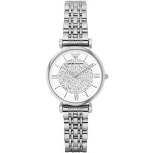 Ar1925 emporio armani watch women silver metal stainless steel gianni t bar