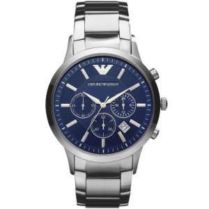 Ar2448 emporio armani watch men silver metal stainless steel renato
