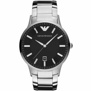 Ar2457 emporio armani watch men silver metal stainless steel renato
