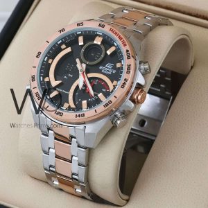 Casio edifice watch for men with black dial