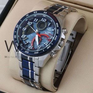 Casio edifice watch for men with bluedial