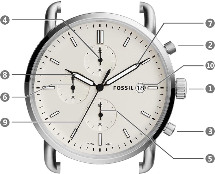 ساعة فوسيل رجالي مودرن كوميوتر FS5402 | واتشز برايم