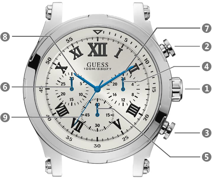 ساعة جيس رجالي أنكور W1105G3 | واتشز برايم