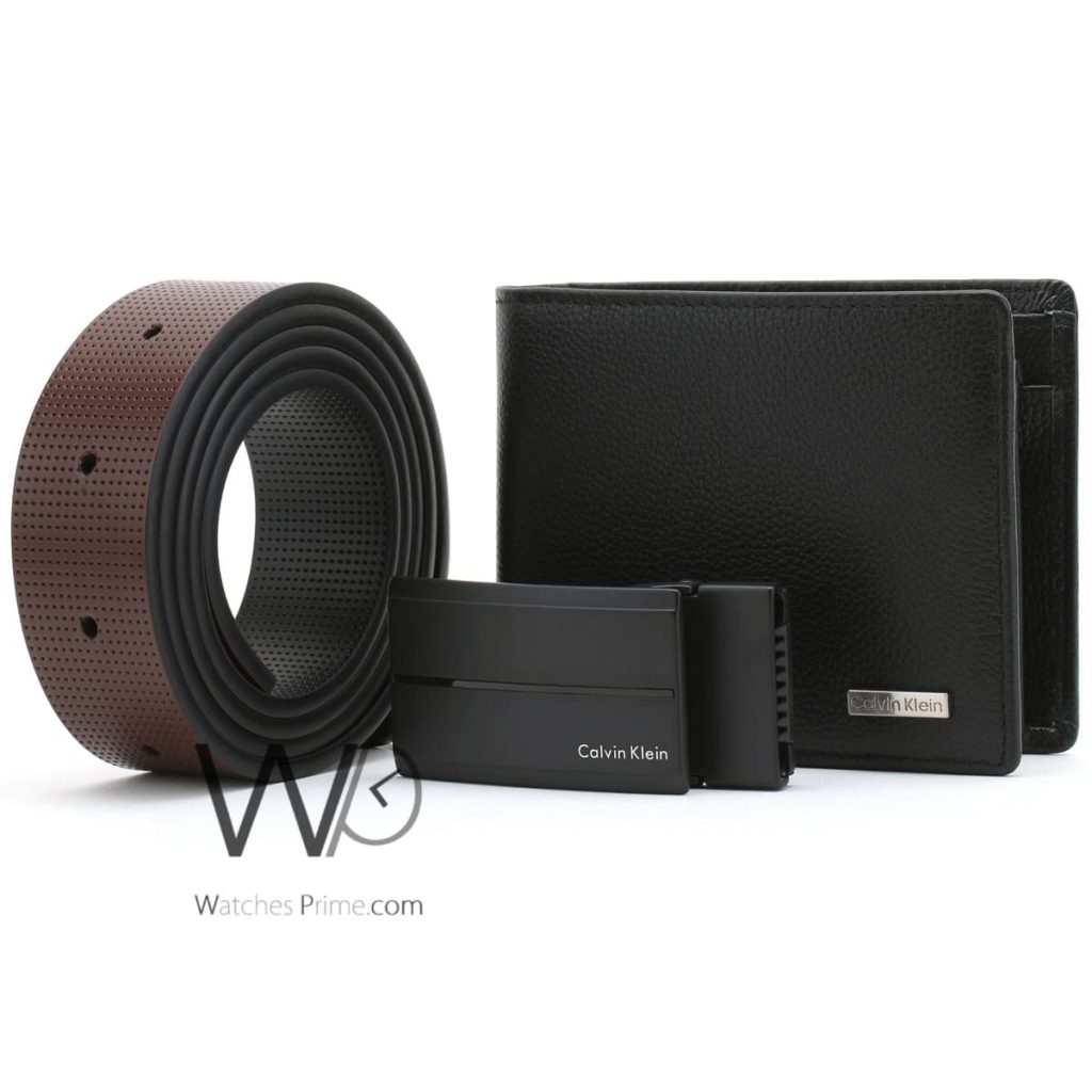 Calvin Klein CK wallet and belt black men | Watches Prime
