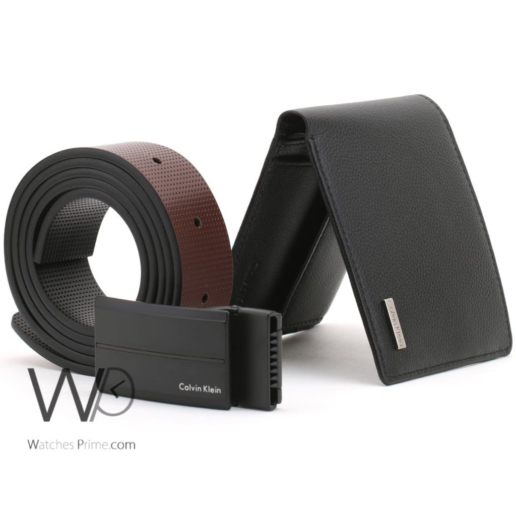Calvin Klein CK wallet and belt black men | Watches Prime