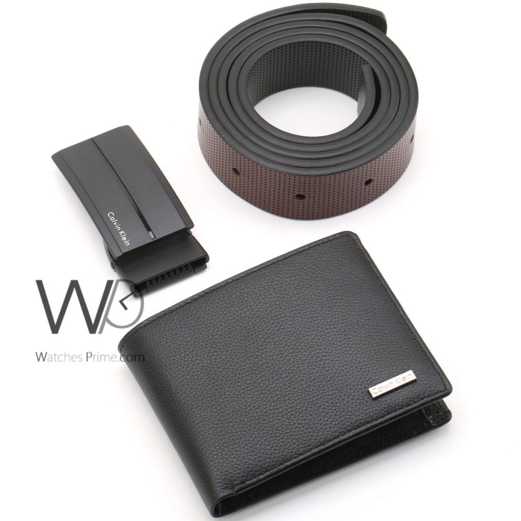 Calvin Klein CK wallet and belt black men | Watches Prime